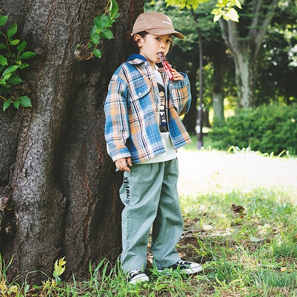 タックワイドシルエットチノパン