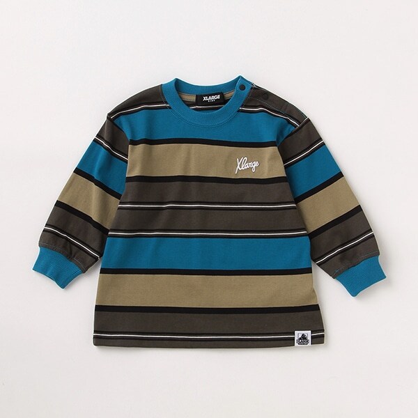 マルチボーダーロゴ長袖Tシャツ