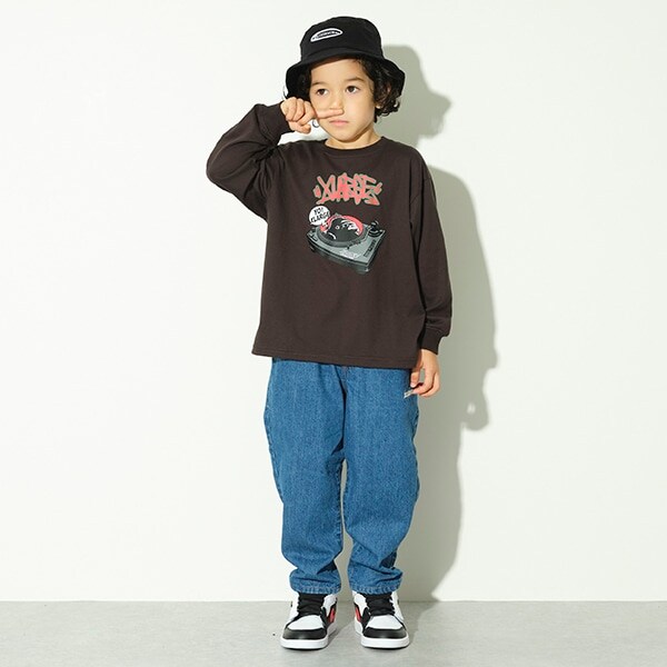 バギーテーパードデニムパンツ