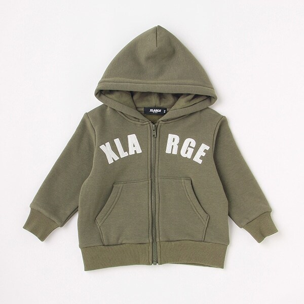 【WEB限定】アーチロゴ裏シャギージップパーカ