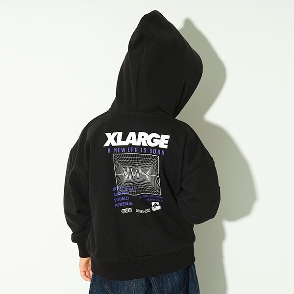 心電図ロゴジップパーカ