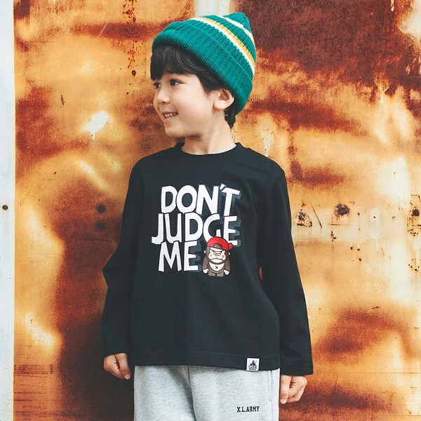 【WEB限定】ファニーゴリラメッセージ長袖Tシャツ