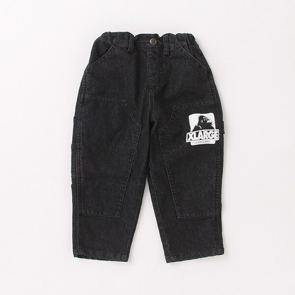 デニムワークテーパードパンツ