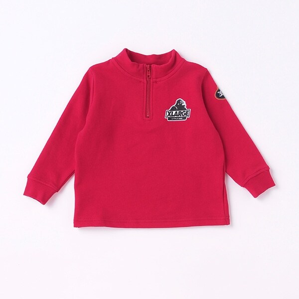 【WEB限定】ハーフジップロゴトレーナー