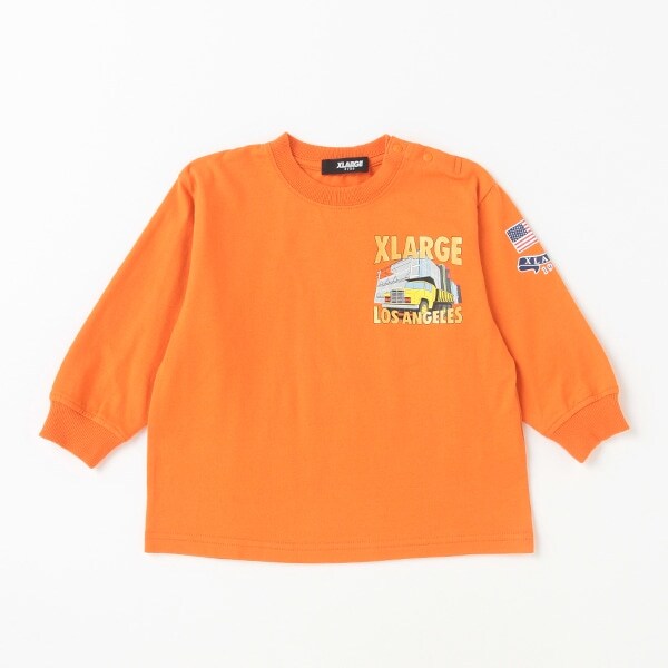 トラックプリント長袖Tシャツ