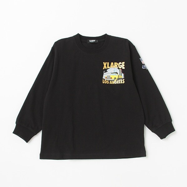 トラックプリント長袖Tシャツ