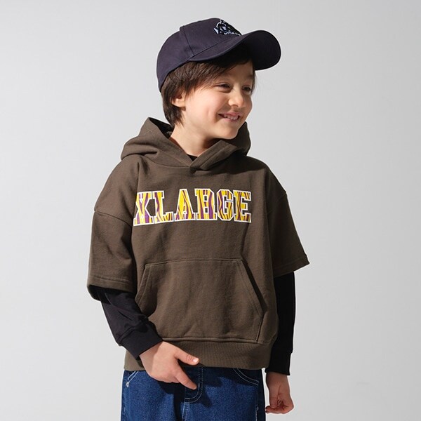 ゼブラロゴ5分袖パーカ