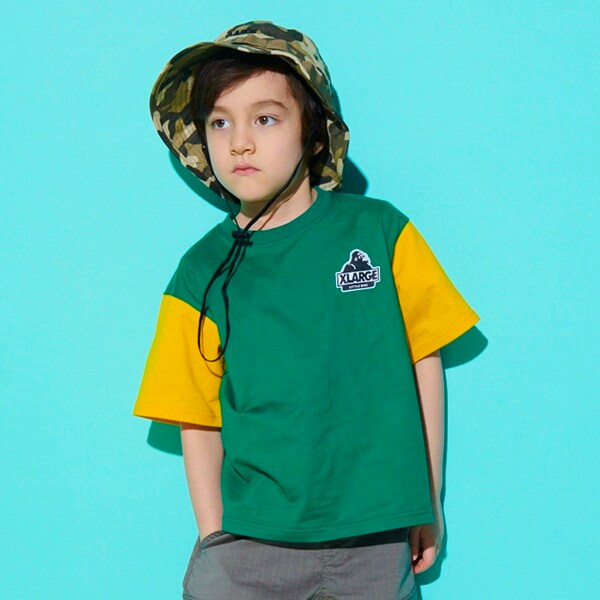 袖配色スランテッドOGゴリラ半袖Tシャツ