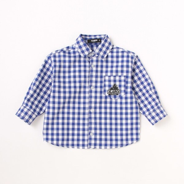 【WEB限定】ブロックチェック長袖シャツ