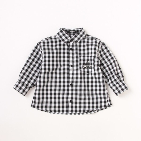 【WEB限定】ブロックチェック長袖シャツ
