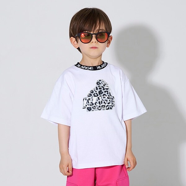 【WEB限定】襟ロゴヒョウ柄ゴリラ半袖Tシャツ