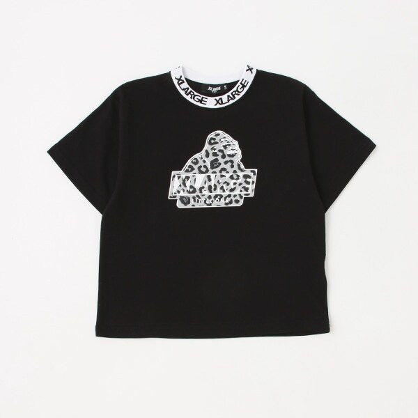 【WEB限定】襟ロゴヒョウ柄ゴリラ半袖Tシャツ