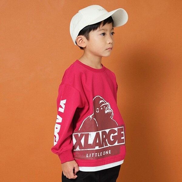 裾レイヤード長袖Tシャツ