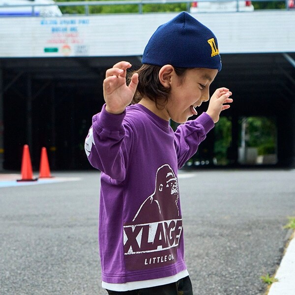 裾レイヤード長袖Tシャツ