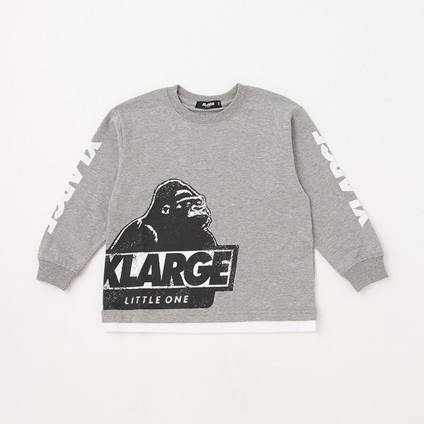 裾レイヤード長袖Tシャツ