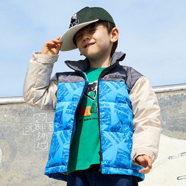 キッズ服男の子用(90cm~)XLARGE KIDS 中綿ブルゾン 110cm ブラック アウター 福袋