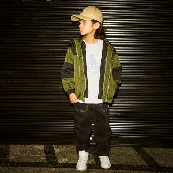 ステッチ使い裏起毛ロングパンツ