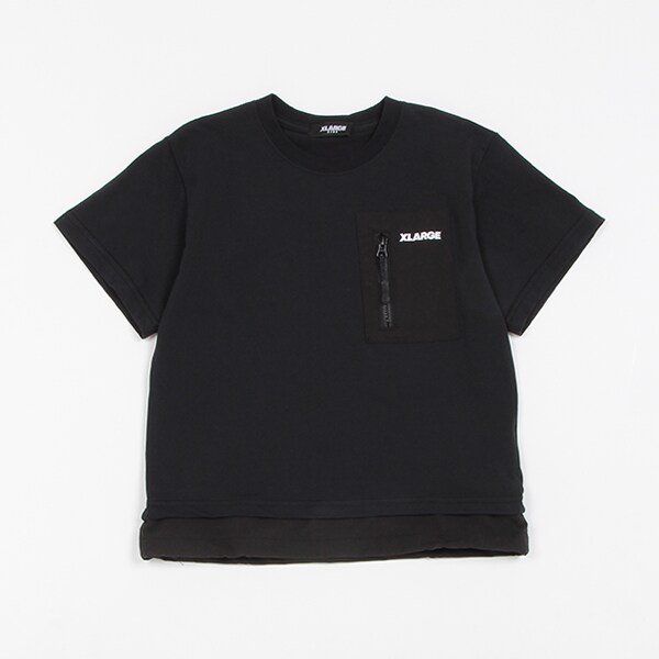 胸ポケット無地半袖Tシャツ(90cm トップ グレー): キッズ