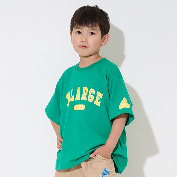 ロゴ&ナンバリング半袖Tシャツ(90cm グリーン): キッズ