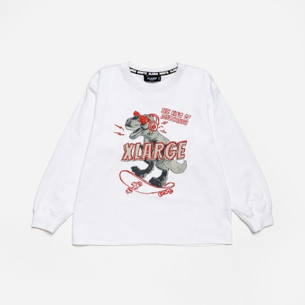 スケボー恐竜長袖Tシャツ