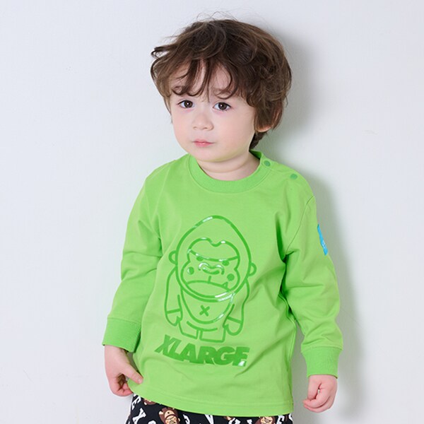 ファニーゴリラジェルプリント長袖Tシャツ