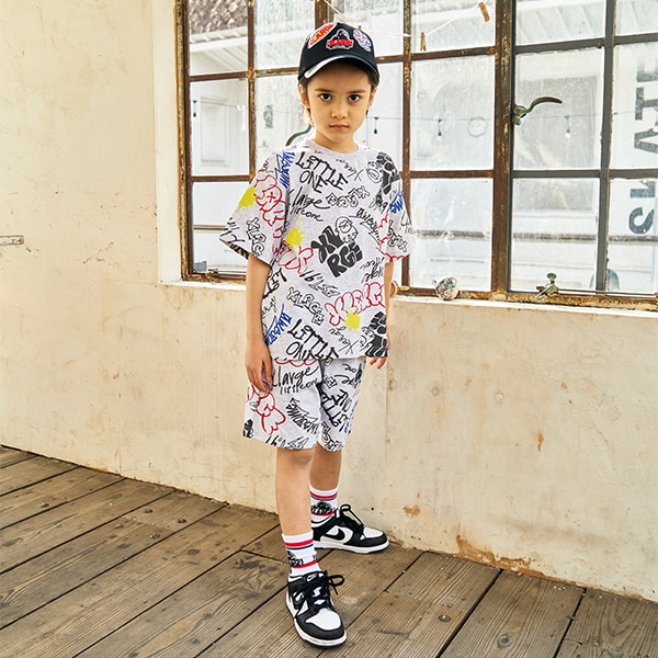 グラフィティ総柄ショートパンツ