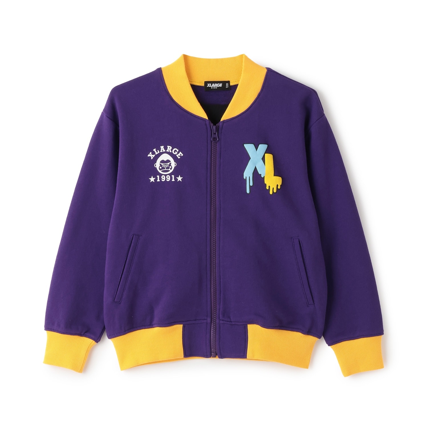 ファニーゴリラ&ドリップロゴスウェットジッププルオーバー