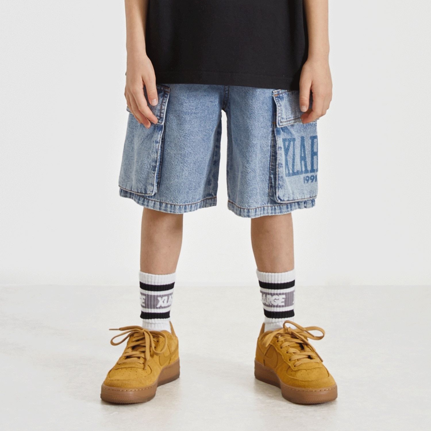 デニムカーゴハーフパンツ