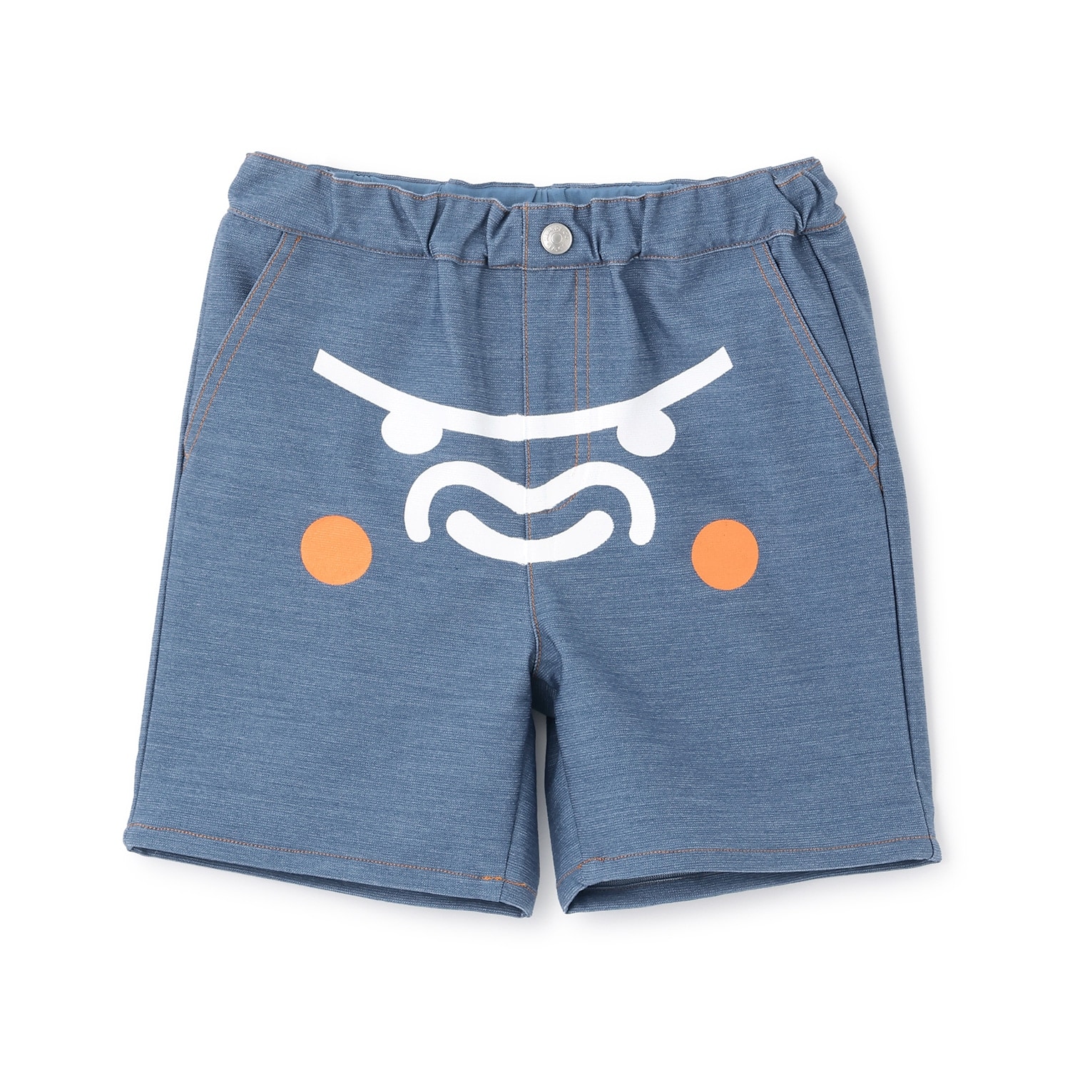 ファニーゴリラフェイス デニムショートパンツ