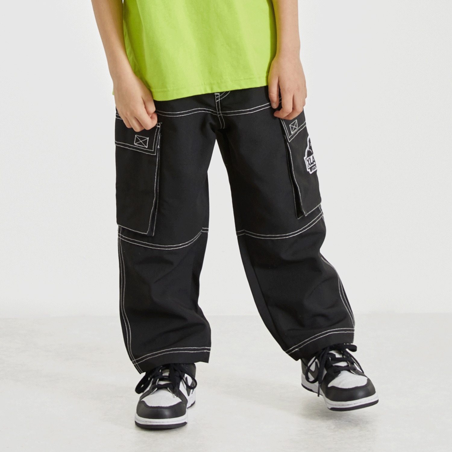 バイカラーステッチ ワークパンツ