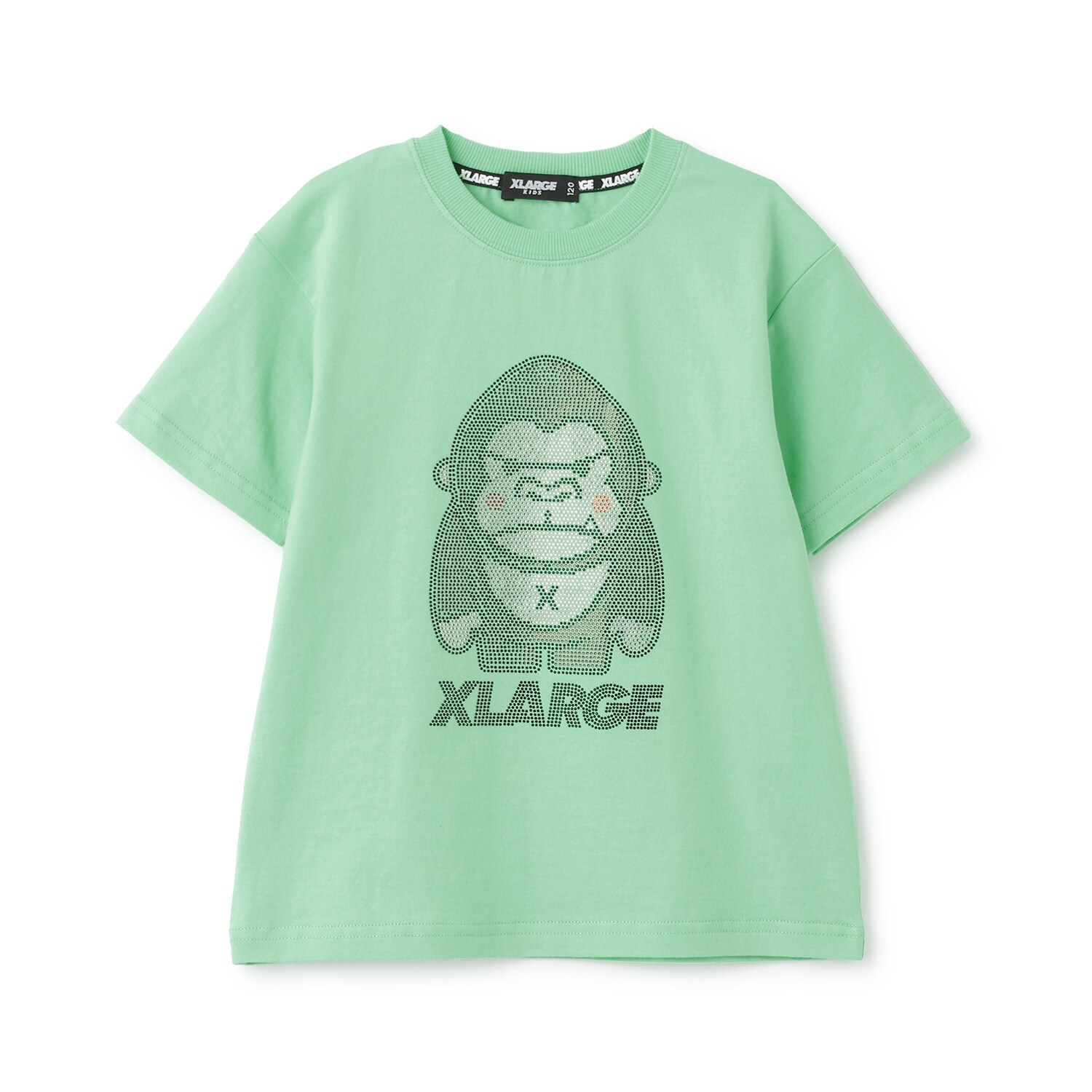 ラインストーンファニーゴリラ 半袖Tシャツ