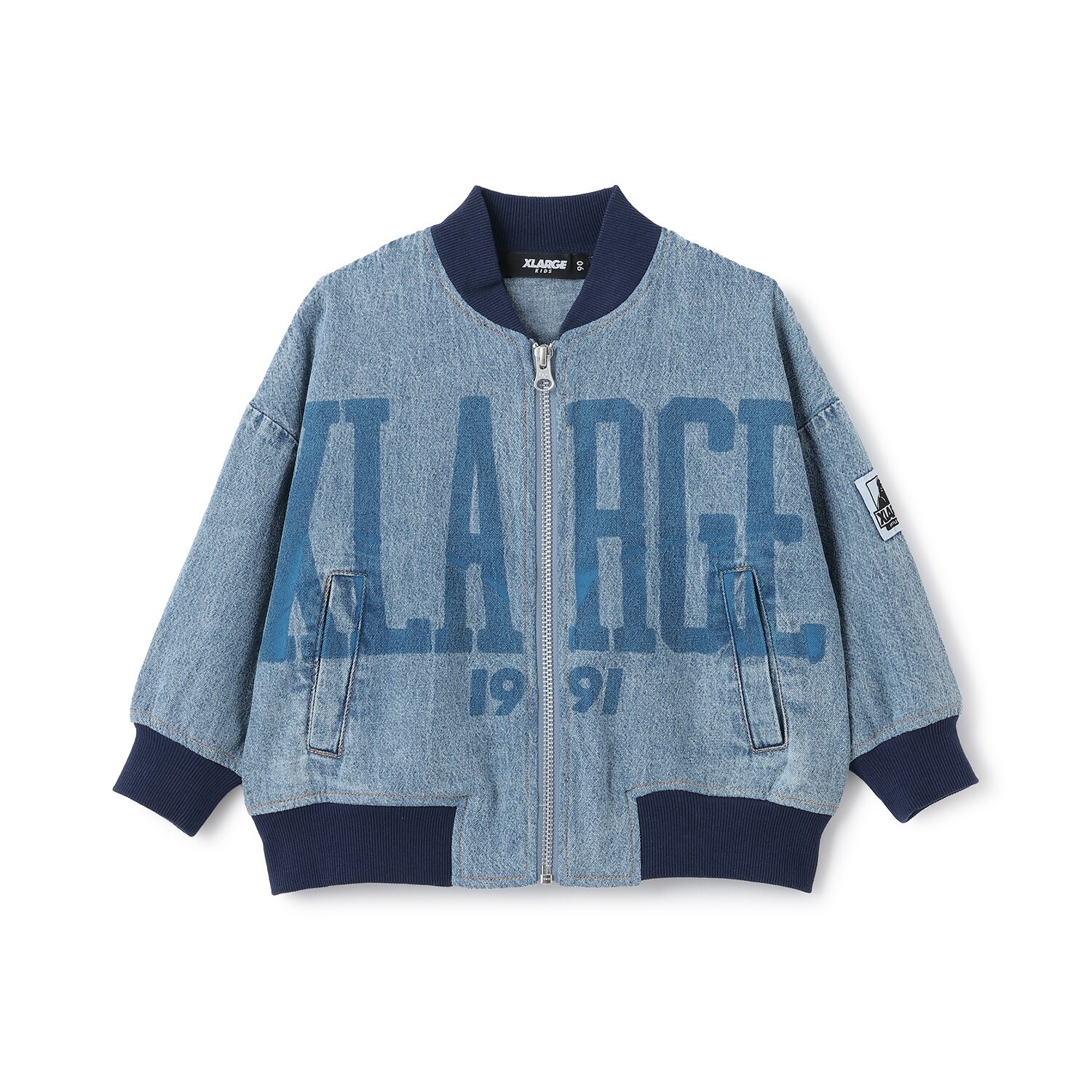 ビッグロゴプリント デニムブルゾン