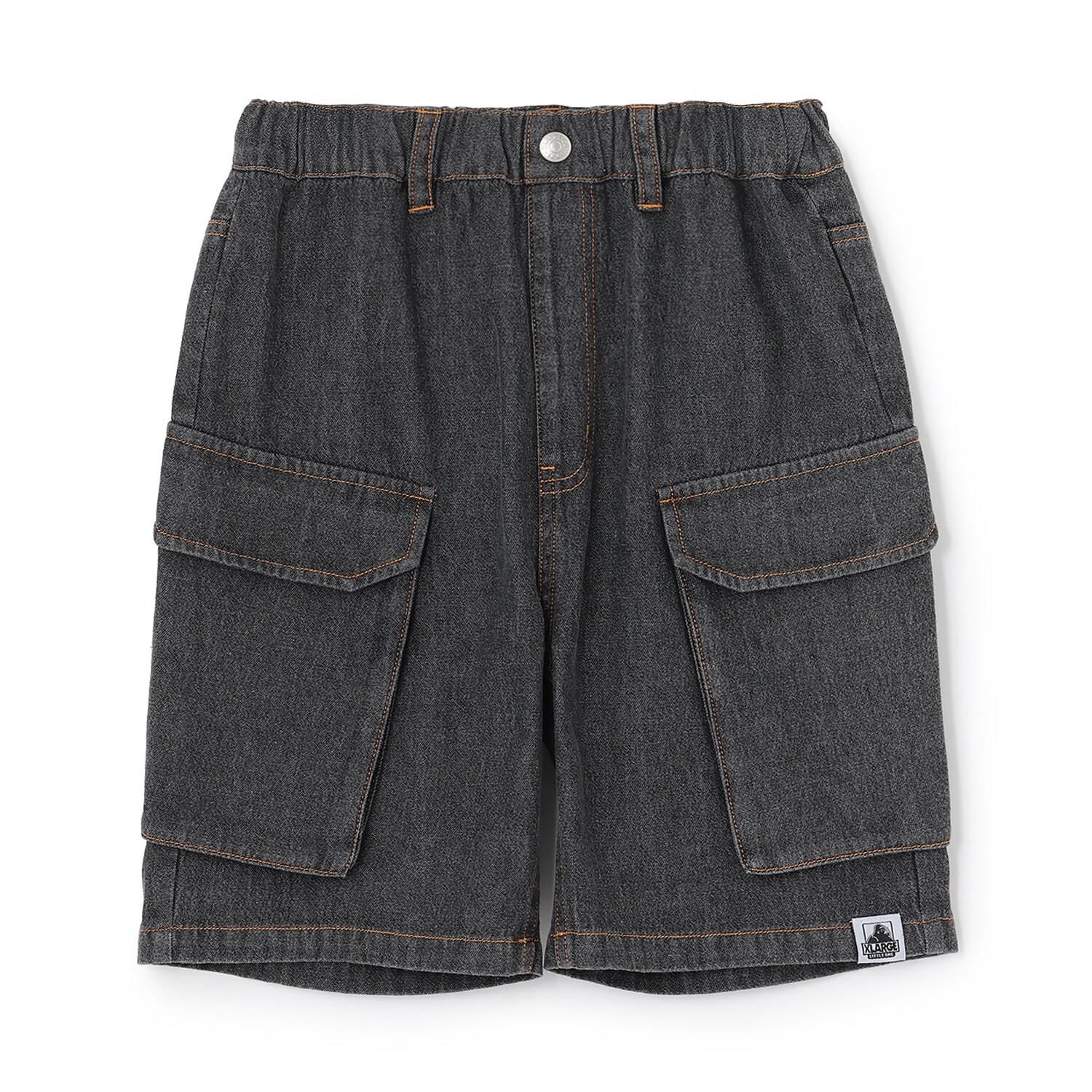 ケミカルウォッシュ デニムカーゴハーフパンツ