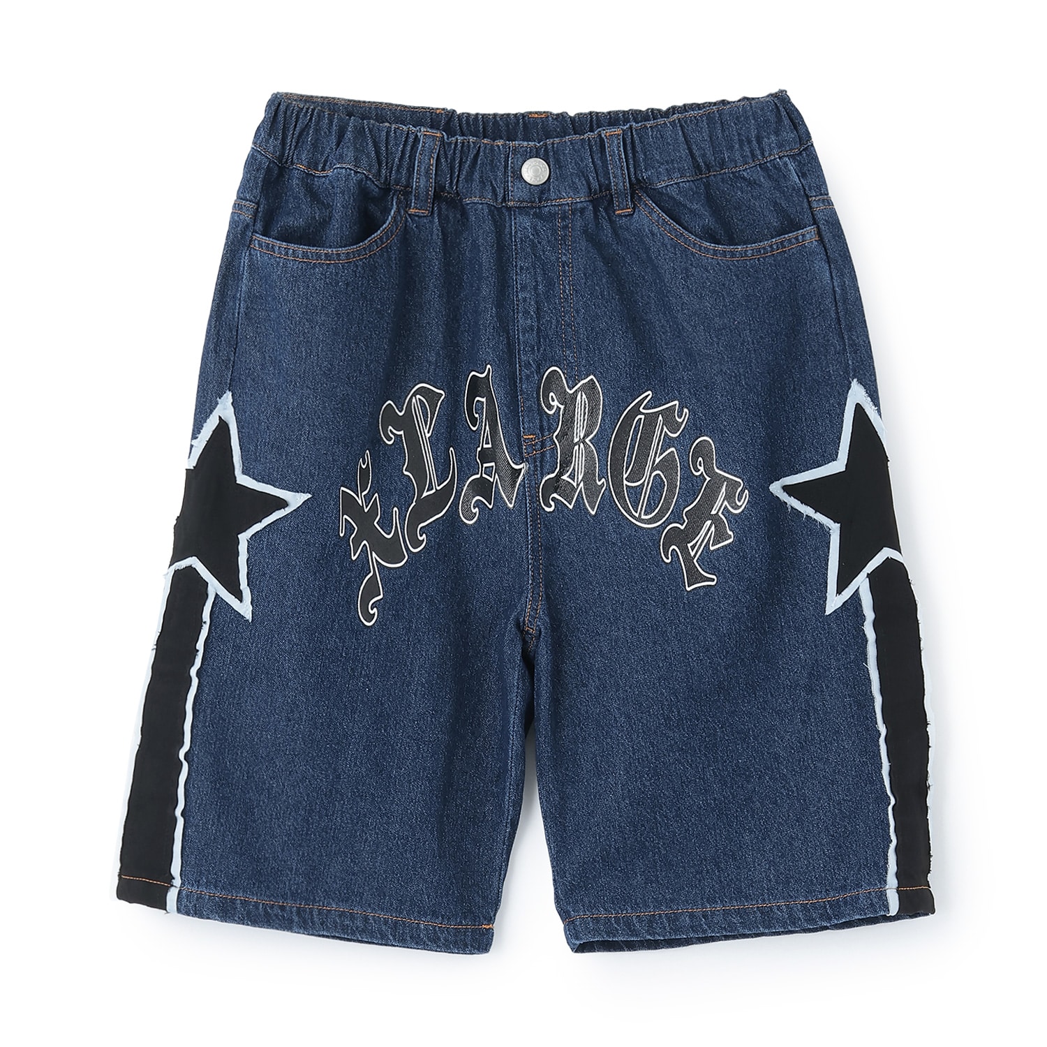 スターモチーフ デニムハーフパンツ