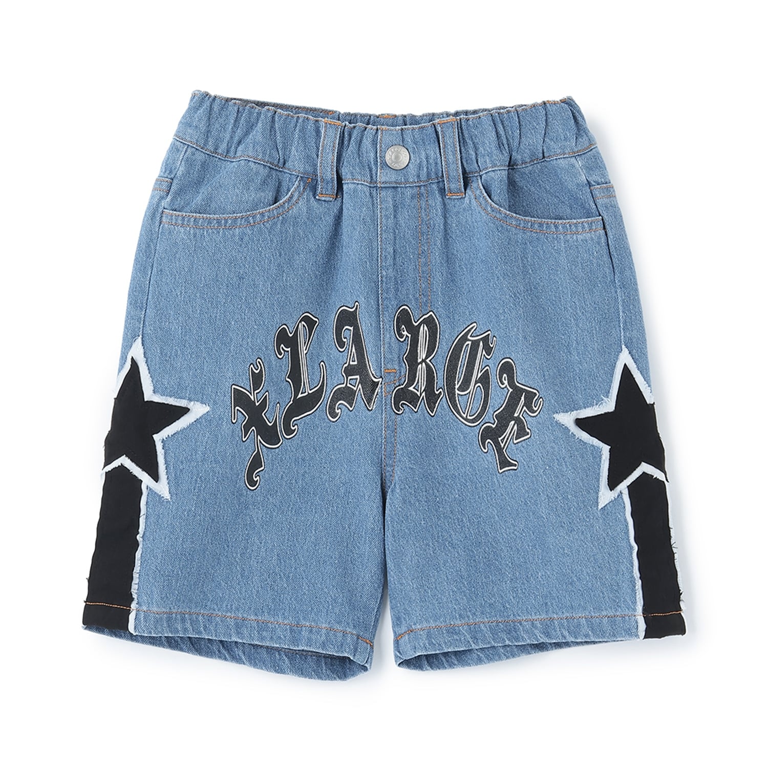 スターモチーフ デニムハーフパンツ