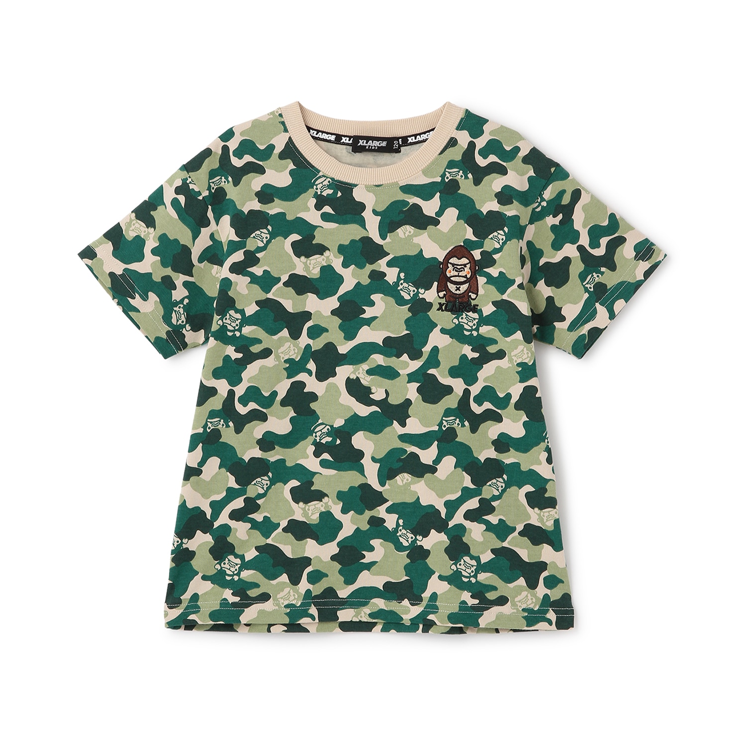 ファニーゴリラカモ総柄 半袖Tシャツ