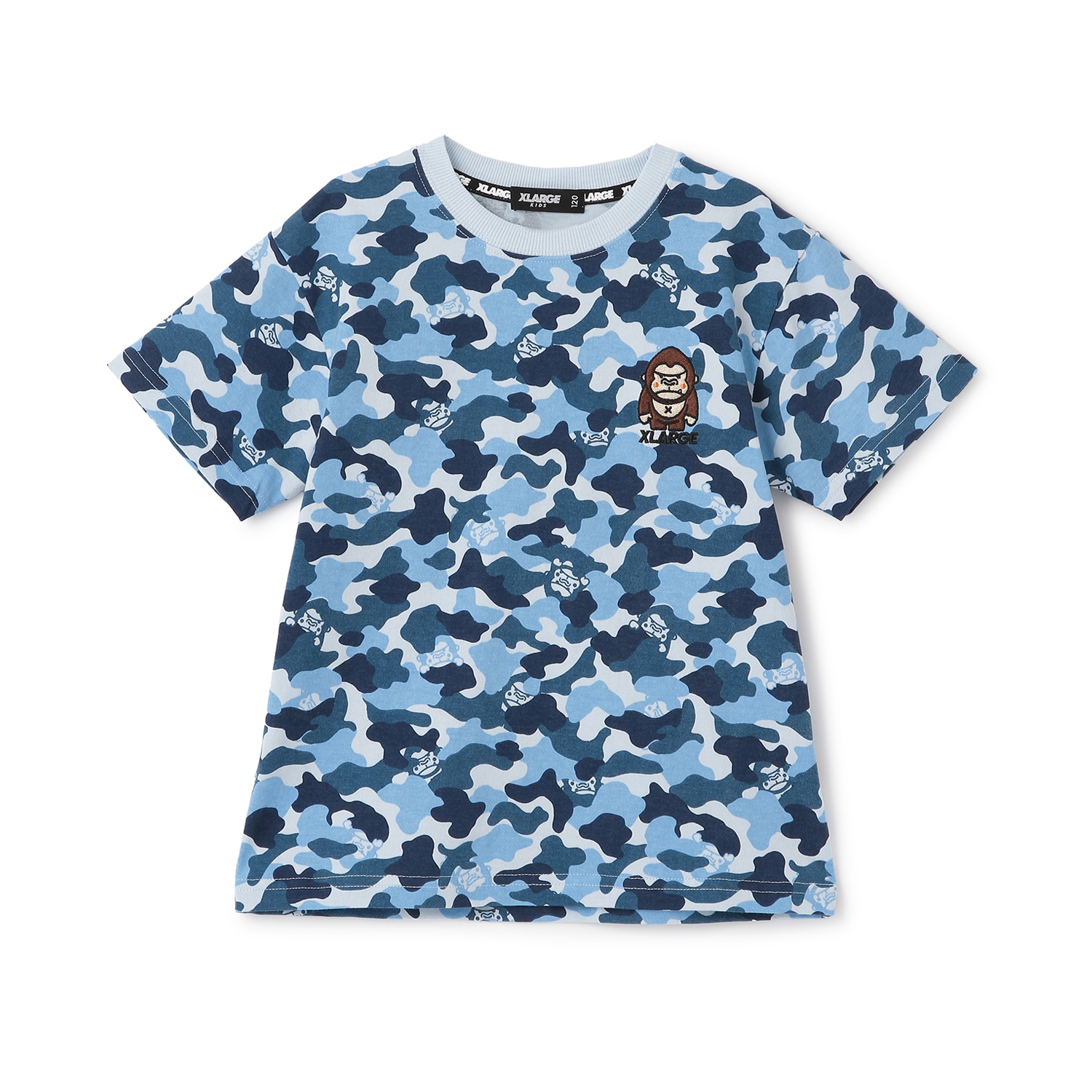 ファニーゴリラカモ総柄 半袖Tシャツ