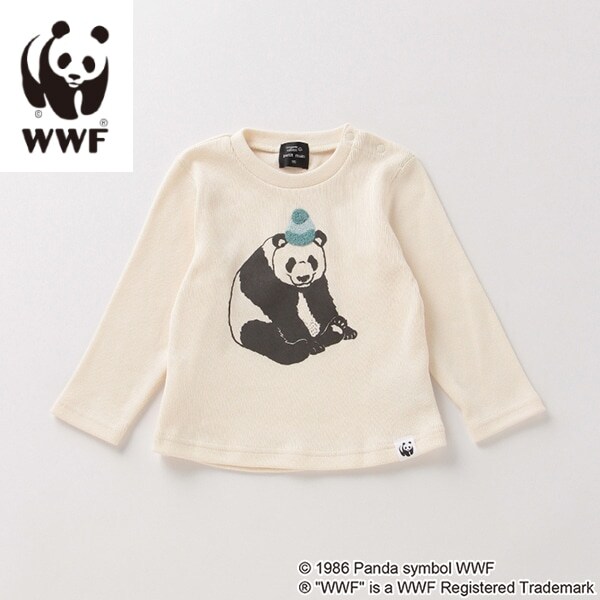 【WWFジャパン】 裏毛 アニマルマフラーTシャツ