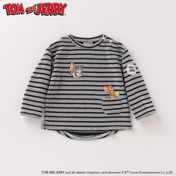 Narumiya Online ナルミヤ オンラインの公式通販サイト Tom And Jerry 裏起毛 ボーダーtシャツ 80 サックス キッズ