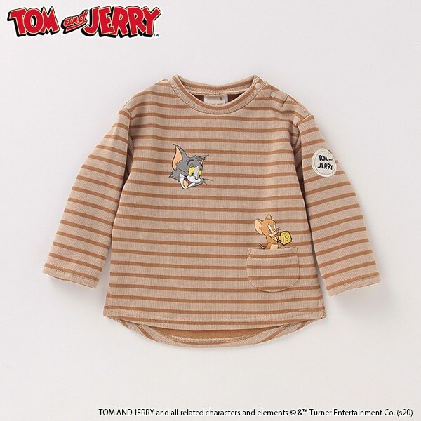 【TOM and JERRY】 裏起毛 ボーダーTシャツ