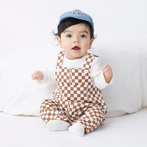 NARUMIYA ONLINE｜ナルミヤ オンラインの公式通販サイトサロペット×ロンパースセット(70 茶): 新生児