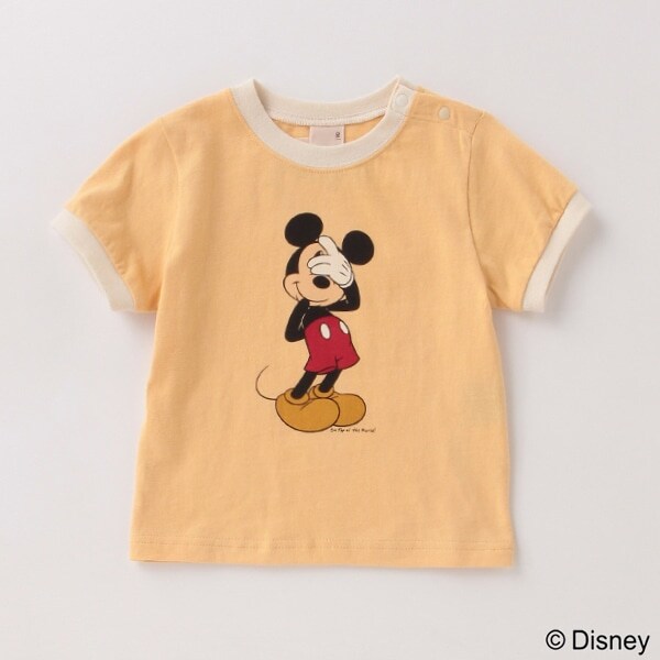 Narumiya Online ナルミヤ オンラインの公式通販サイト Disney ミッキーマウスデザイン リンガーtシャツ 80 オフ ホワイト キッズ