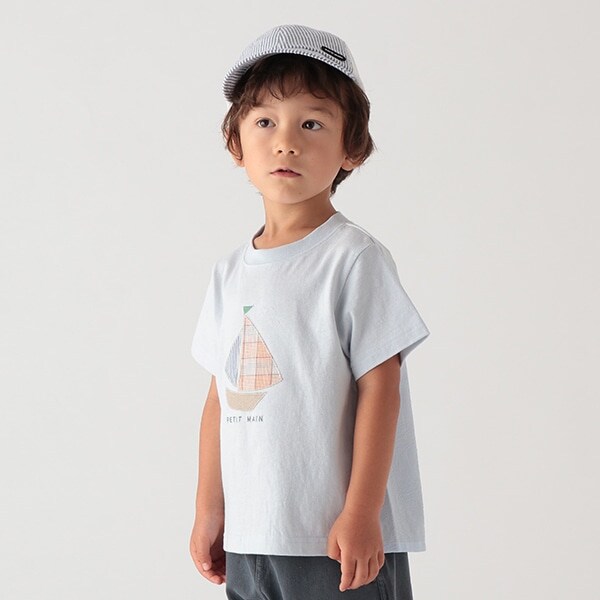 ヨットパッチワークTシャツ(80cm 白): キッズ - ナルミヤ