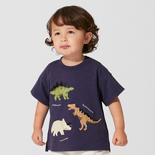 恐竜スパンコール半袖Tシャツ(80cm インク ブルー): キッズ - ナルミヤ オンライン公式サイト