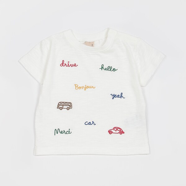 新品未使用タグ付き emis チェーンステッチTシャツ ホワイト
