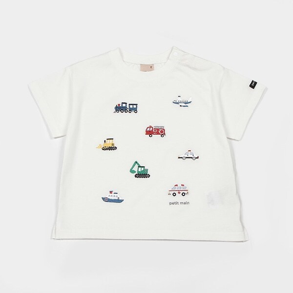 【接触冷感】働く車刺しゅうTシャツ