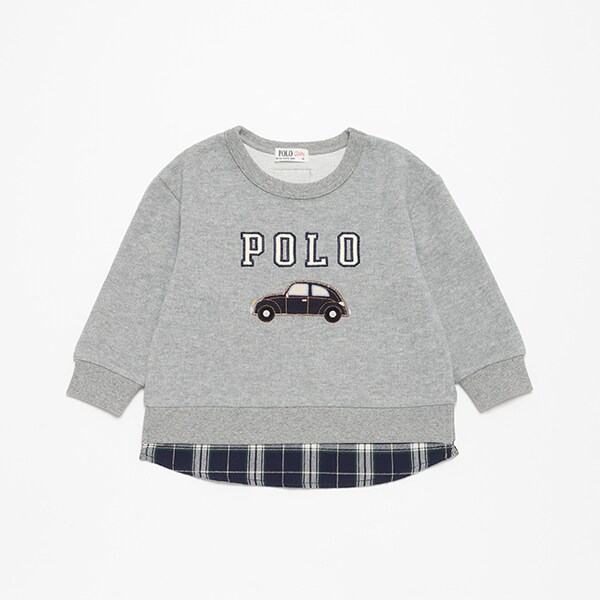 【POLO BCS】ロゴアップリケ長袖Tシャツ