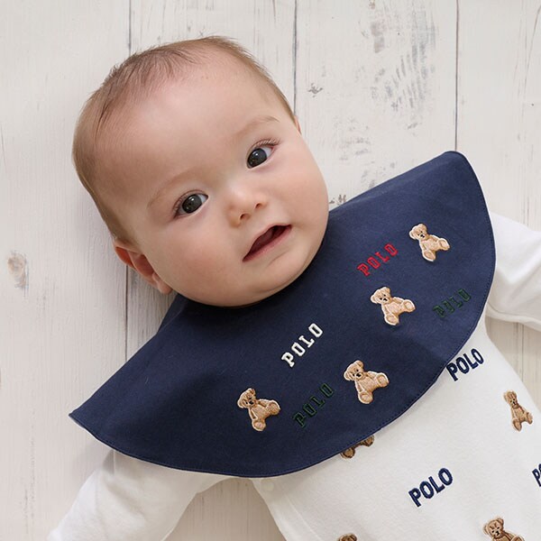 POLO BCS】刺繍スタイ(F 紺): ベビー - ナルミヤ オンライン公式