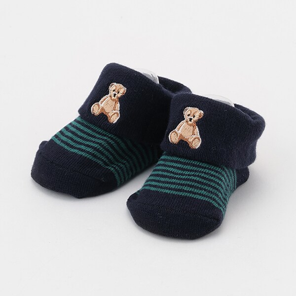 POLO BCS】刺繍カップソックス(9-11cm 紺): ベビー - ナルミヤ