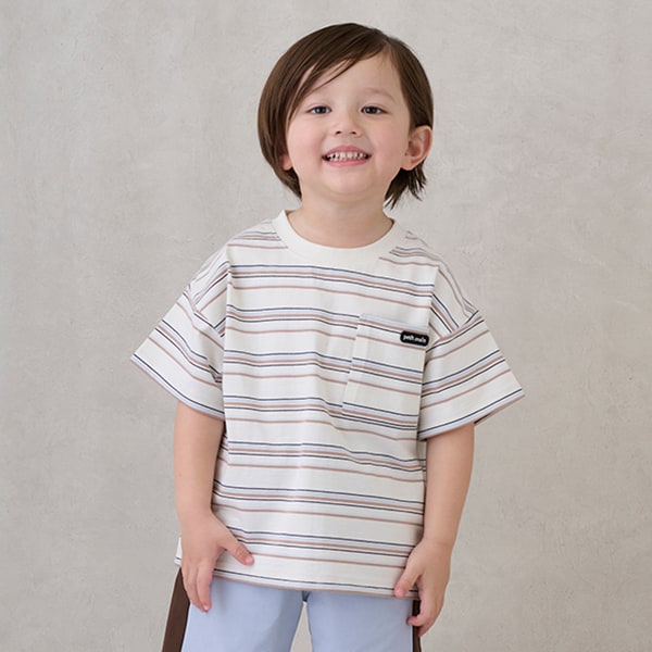 【防汚加工】マルチボーダー半袖Tシャツ